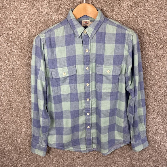 Faherty Long Sleeve Button Down Shirt Men's‎ Small Check Double Layer - Picture 2 of 8